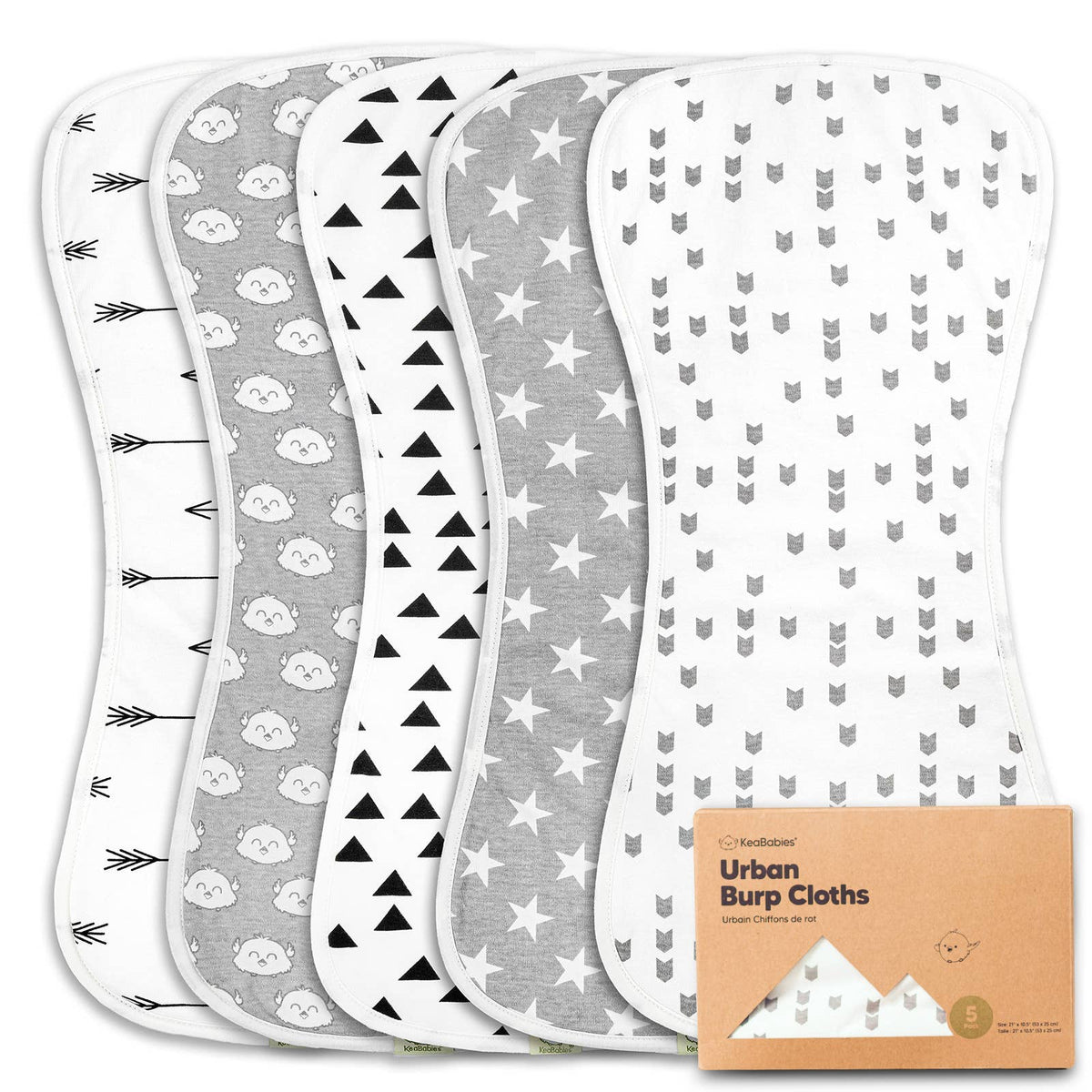 KeaBabies Organic Burp Cloths
