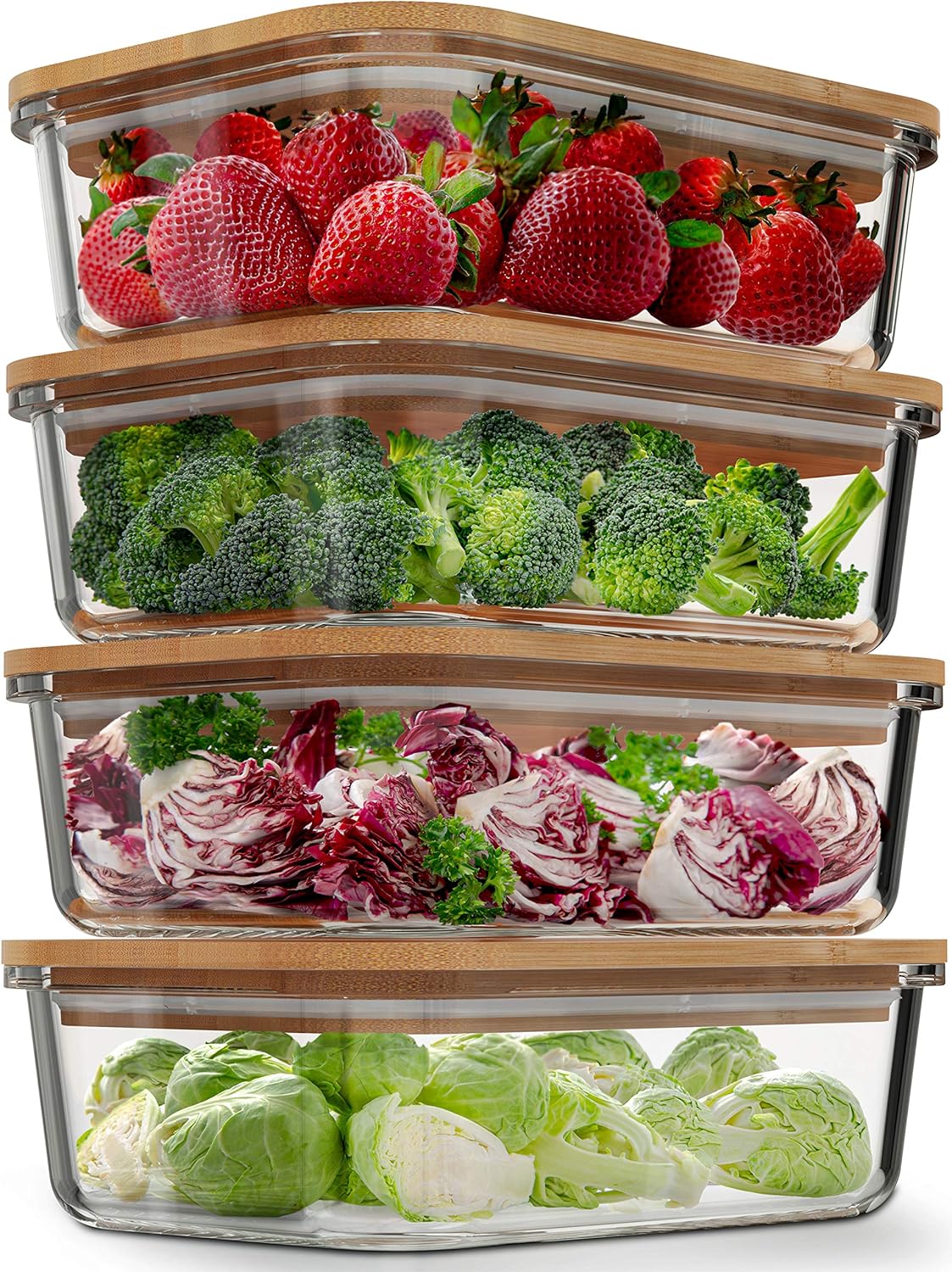 Glass & Bamboo Food Storage
